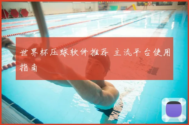 世界杯压球软件推荐 主流平台使用指南